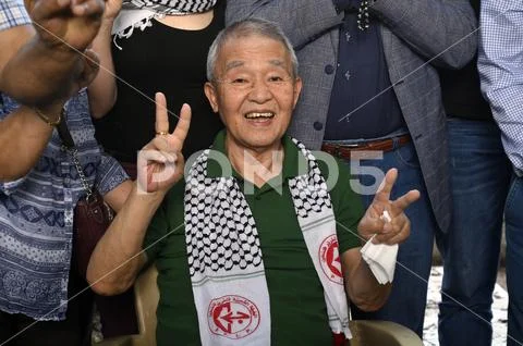 Kozo Okamoto attends a ceremony to mark the 50th anniversary of the Lod ...