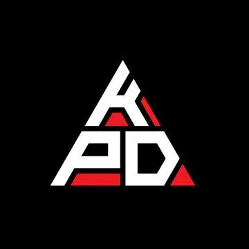 KPD triangle letter logo design with triangle shape. KPD triangle logo desi.. Illustrazione stock
