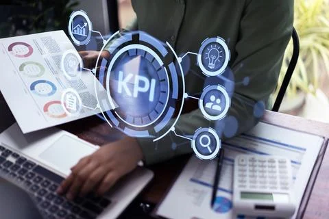 KPI acronym Key Performance Indicator For business planning and measure suc.. Stock Photos