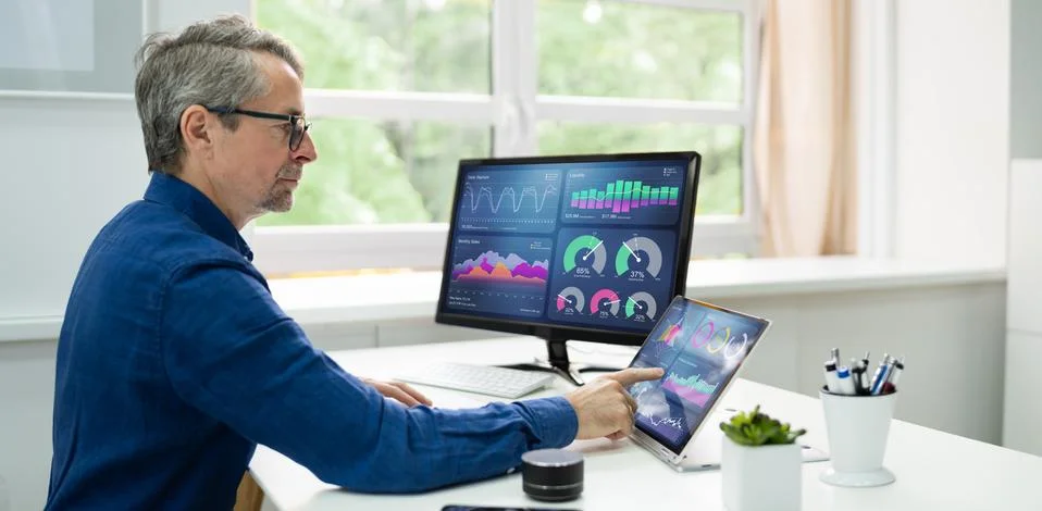 KPI Analytics Business Data Dashboard Technology Stock Photos