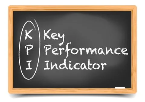 Kpi blackboard Stock Illustration