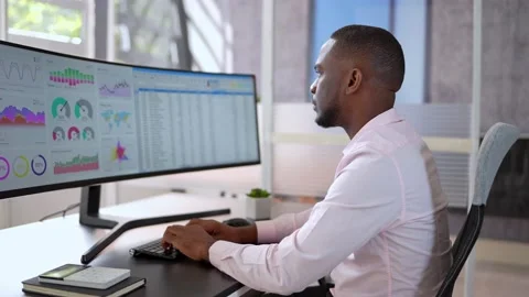 KPI Business Analytics Data Dashboard Stock Footage 215538365