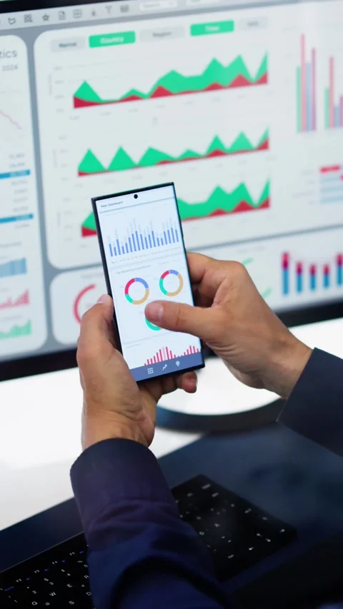 KPI Business Analytics Data Dashboard Stock Footage 249768067