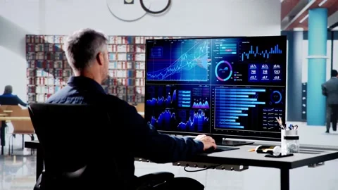 KPI Business Analytics Data Dashboard Video stock 262109187