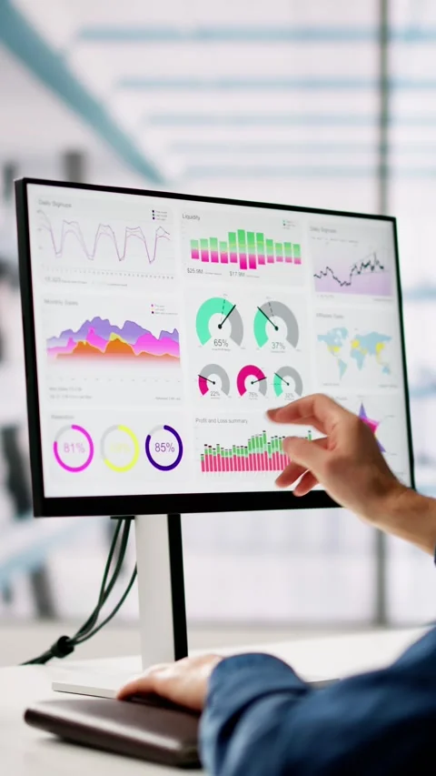 KPI Business Analytics Data Dashboard 動画素材 272168089