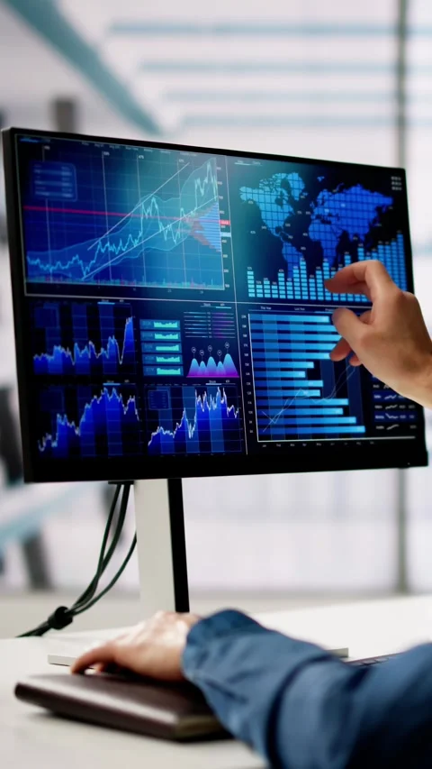 KPI Business Analytics Data Dashboard Stock Footage 273784956