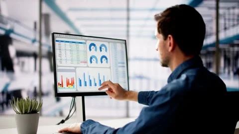 KPI Business Analytics Data Dashboard Stock Footage 274372997