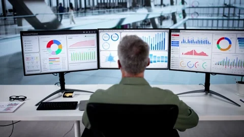 KPI Business Analytics Data Dashboard Video stock 281305382
