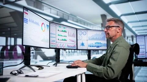 KPI Business Analytics Data Dashboard Video stock 283697085