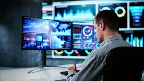 Kpi Business Analytics Data Dashboard Stock Footage 294732059
