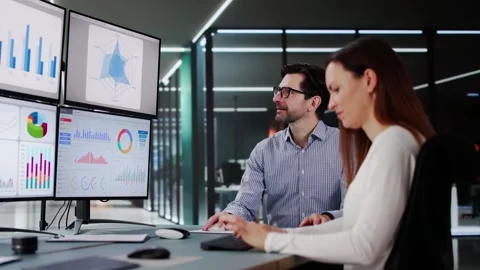 KPI Business Analytics Data Dashboard Video stock 304182324