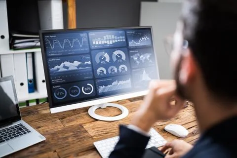 KPI Business Analytics Data Dashboard. Analyst Foto stock
