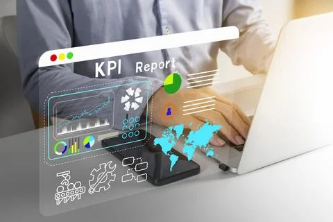 KPI concept, Key Performance Indicator concept, Data management for measuri.. Stock Photos