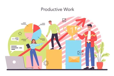 KPI concept. Key performance indicators. Employee evaluation Stock Illustration