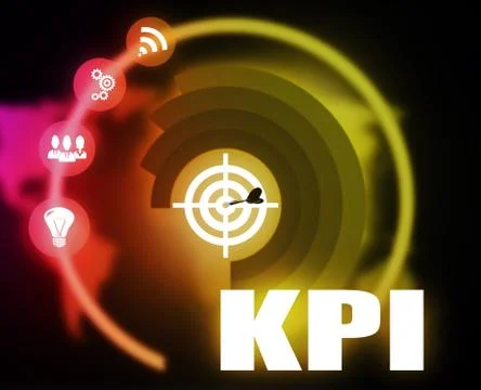Kpi connect concept plan graphic background color Stock Illustration