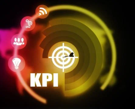 Kpi connect concept plan graphic background color Stock Illustration