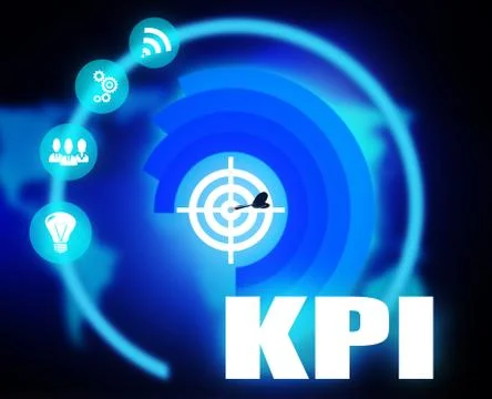 Kpi connect concept plan graphic background color Stock Illustration