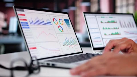 KPI Dashboard Data Analytics Video stock 283154756