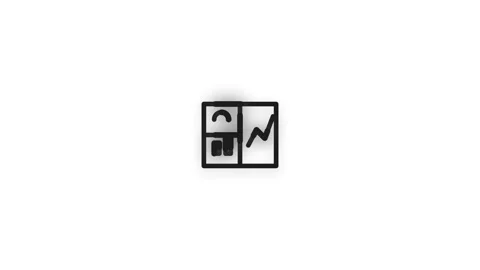 KPI Dashboard Line Icon Animation Loop White Background Stock Footage 340190774