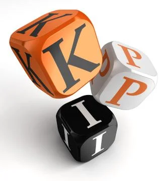 Kpi dice blocks Stock Illustration