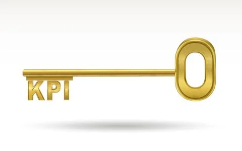 KPI - golden key 스톡 일러스트