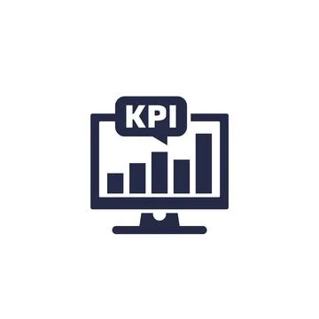 KPI icon, Key performance indicator Illustrazione stock
