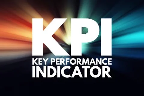 KPI - Key Performance Indicator acronym, business concept background Stock Illustration