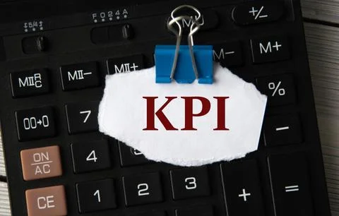 KPI (Key Performance Indicator) - acronym on a white piece of paper with a cl Foto stock