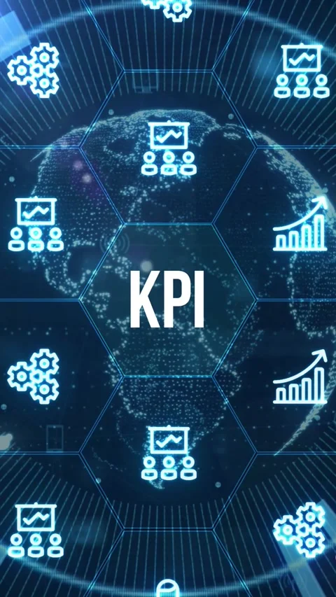 KPI Key Performance Indicator for Business Concept. Business, Technology, I.. Video stock 280964464