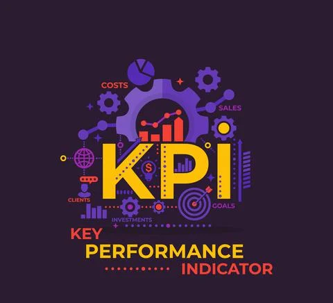 KPI, Key Performance Indicator, business concept, vector illustration イラスト素材