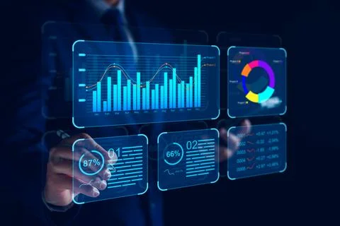 KPI key performance indicator business technology concept. Business executive Stock Photos