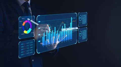 KPI key performance indicator business technology concept. Business executi.. Stock Photos