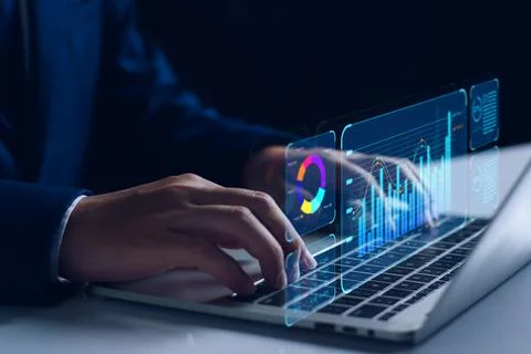 KPI key performance indicator business technology concept. Business executive Stock Photos