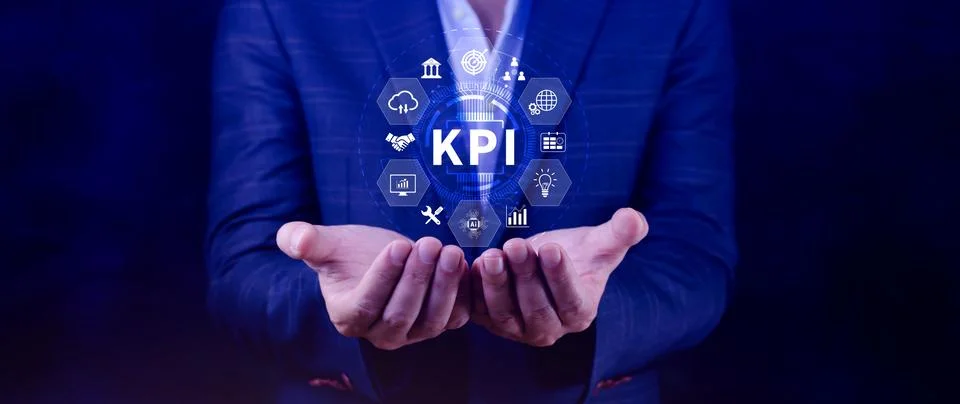 KPI, Key Performance Indicator concept, Management data System KPI connecte.. 스톡 사진