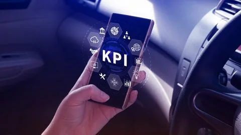 KPI, Key Performance Indicator concept, Management data System KPI connecte.. 스톡 사진