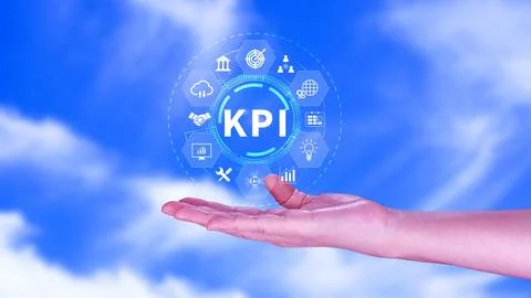 KPI, Key Performance Indicator concept, Management data System KPI connecte.. Stock Photos