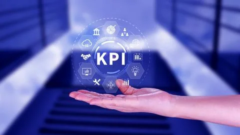 KPI, Key Performance Indicator concept, Management data System KPI connecte.. 스톡 사진