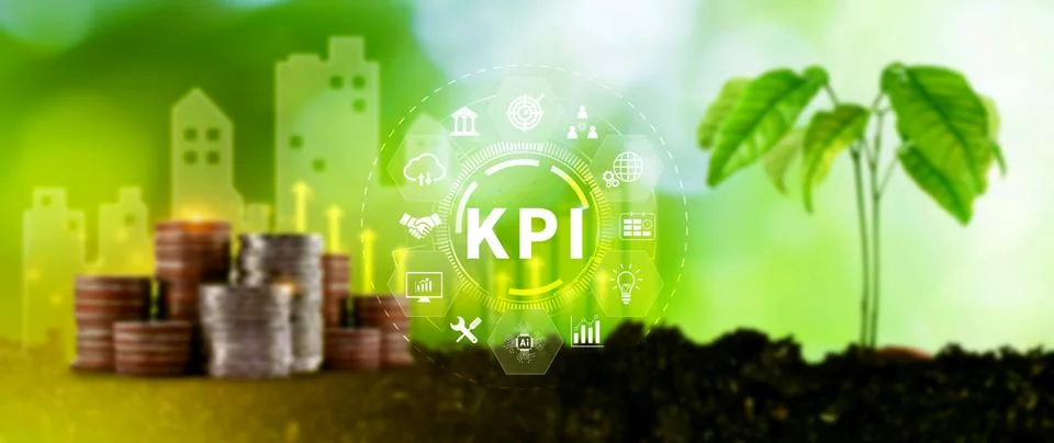 KPI, Key Performance Indicator concept, Management data System KPI connecte.. Stock Photos