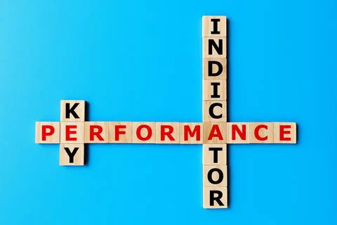 KPI, key performance indicator crossword concept Foto stock