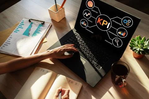 KPI Key Performance Indicator. Industrial Manufacturing Business Marketing Stock-Fotos