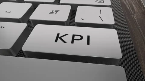 KPI Key Performance Indicator text on the keyboard. Stock Footage 306533809