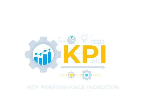 KPI, Key Performance Indicator vector Illustrazione stock