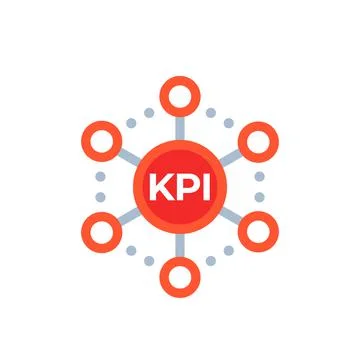 KPI Key Performance Indicator, vector icon Illustrazione stock