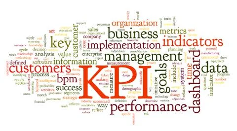 Kpi key performance indicators Stock Illustration