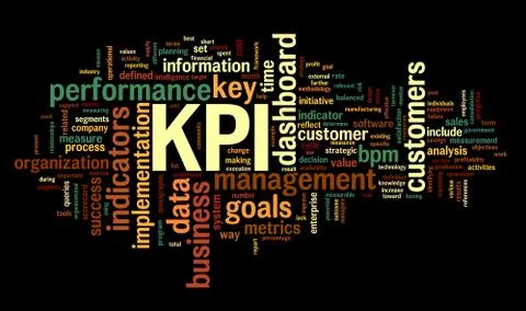 Kpi key performance indicators Stock Illustration