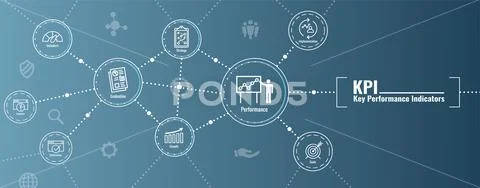 KPI - Key Performance Indicators Web Header Banner & Icon set ~ Clip ...