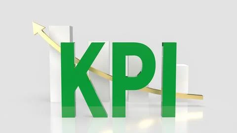 The KPI or Key Performance Indicator for Business concept 3d rendering 스톡 일러스트