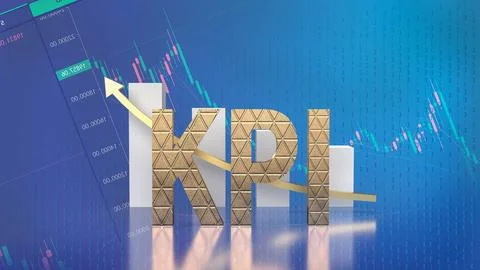 The KPI or Key Performance Indicator for Business concept 3d rendering Stock Illustration
