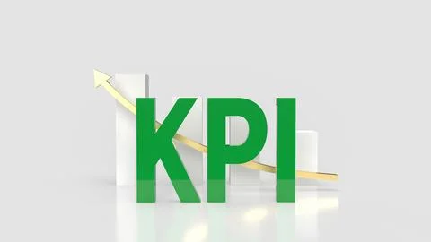 The KPI or Key Performance Indicator for Business concept 3d rendering Illustrazione stock