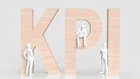 The KPI or Key Performance Indicator for Business concept 3d rendering Illustrazione stock